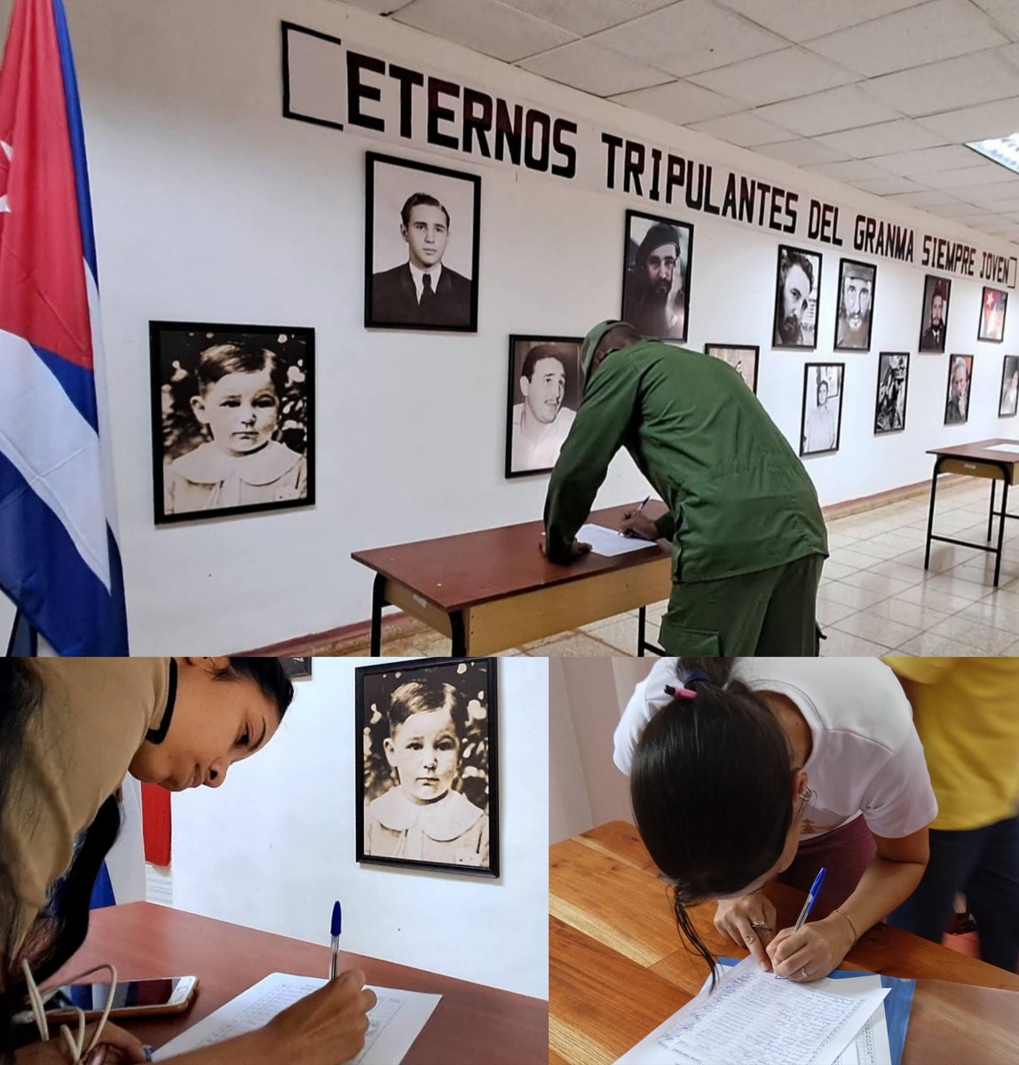 ‼️En cada “Firma por la Patria” late el compromiso de nuestros jóvenes de verde olivo. Hoy,demuestran que la defensa de la soberanía no es una consigna del pasado,sino una acción viva del presente. Por la soberanía,por Fidel,por Cuba¡Firmamos hoy y siempre!  
 #MiFirmaPorLaPatria