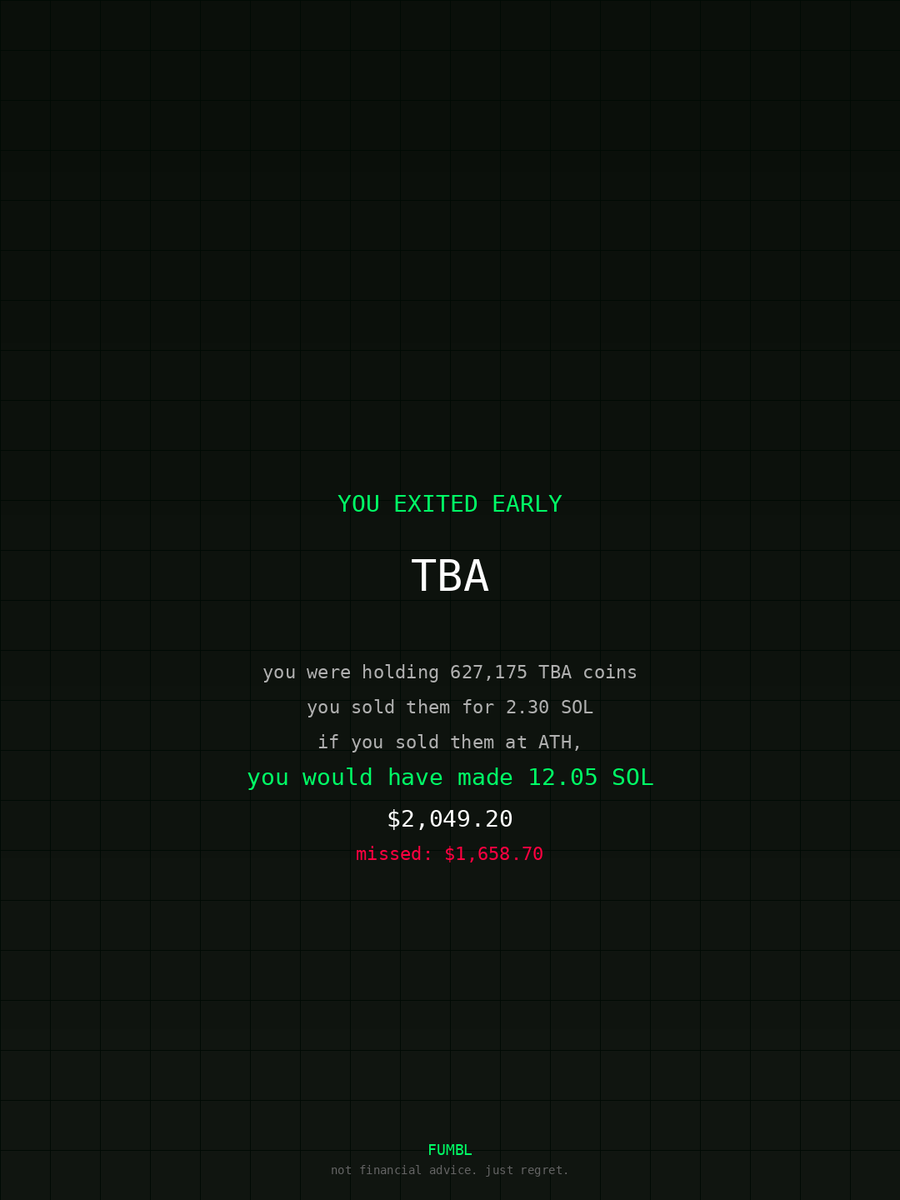 iksLurpee's tweet image. Why didn’t I hold on $TBA brooo used fumbledbags.com to see btw 

E9hg1T4CZ4vDvi7U6W5Jb6S5fQjyjrunED9B46zYy9W2
#coinbase 
#pumpfun