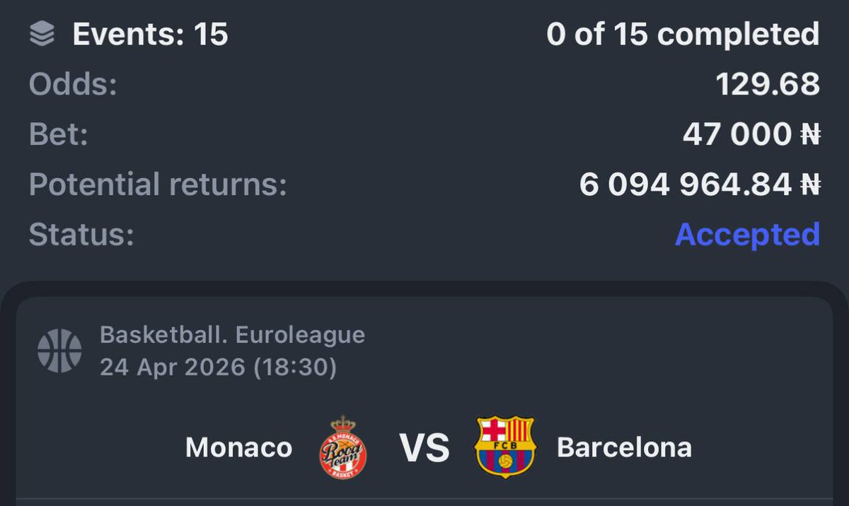 Emmanuel_Tips's tweet photo. BASKETBALL 🏀 💥 ON PARIPESA 

CODES 👇👇👇

H4SUG - 120 ODDS
KMAVG - 20 ODDS

Register on Paripesa now with the link: 👇👇👇👇
https://t.co/ZlIxHjm810
Or
https://t.co/JbyIQhPtr0

PROMOCODE: ENDSARS 

STAKE RESPONSIBLY🔞 https://t.co/gIDxyRu9iq