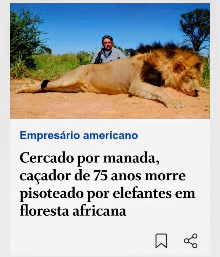 DESTINO⁉️
Será q estava destinado a esse homem morrer pisoteado por elefantes desde q nasceu. SERÁ? 🦧