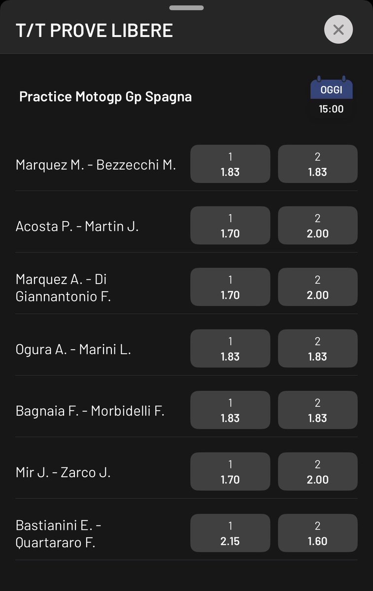 non seguo la motogp e il tennis tweet media