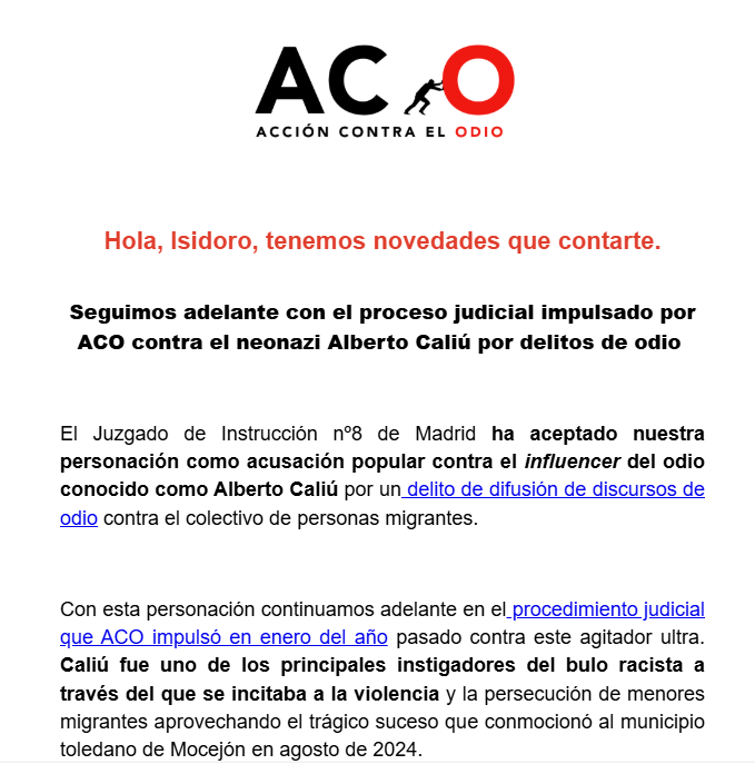 😎 Seguimos adelante con el proceso judicial impulsado por ACO contra el ...