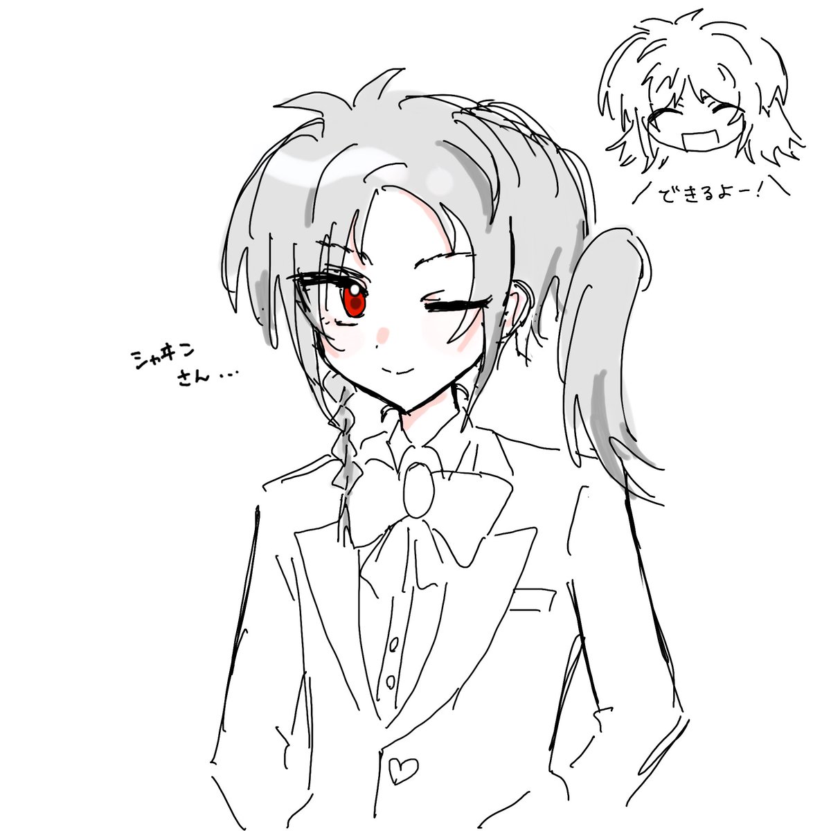 ✨さんできるよ〜‼️
スーツの色は解釈違い起きそうなので色塗りサボりました