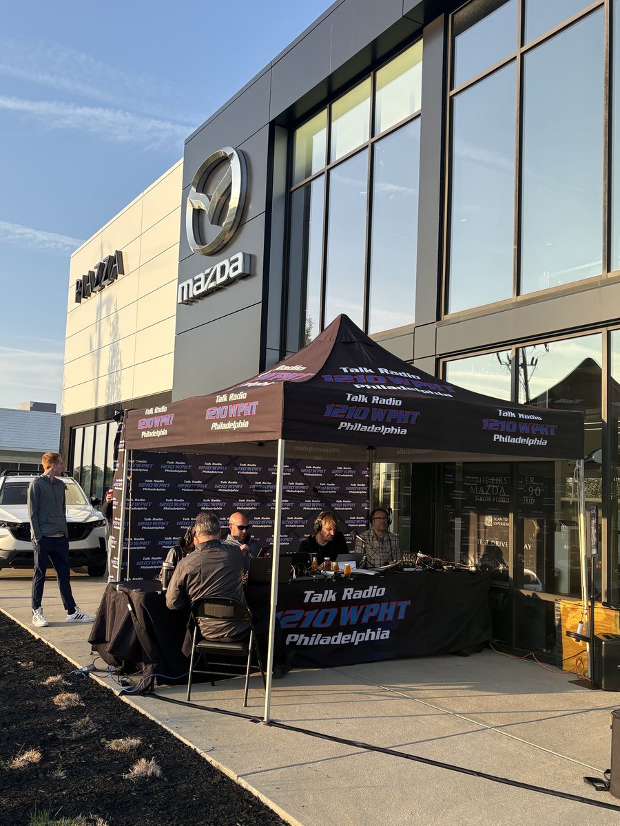 1210WPHT's tweet photo. 🚨Come see us!🚨

We've started STRONG 💪 out here at Piazza Mazda of West Chester @piazzamazdawc in our effort to collect pet food, gently used and new blankets, and monetary donations to support animals in need at @phillypaws! 

DONATE HERE: https://t.co/FrevYcV2gF https://t.co/fjtOZ2YqTf