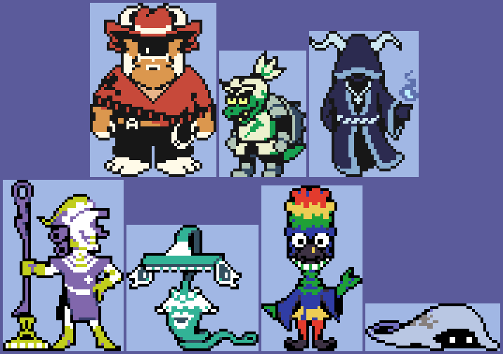 TheOneMoonster's tweet photo. More Post-Scratch #deltarune stuff!

Introducing... the relevant chapter 1 characters of Deltarune: New Panels! https://t.co/8F9eNj5YSp