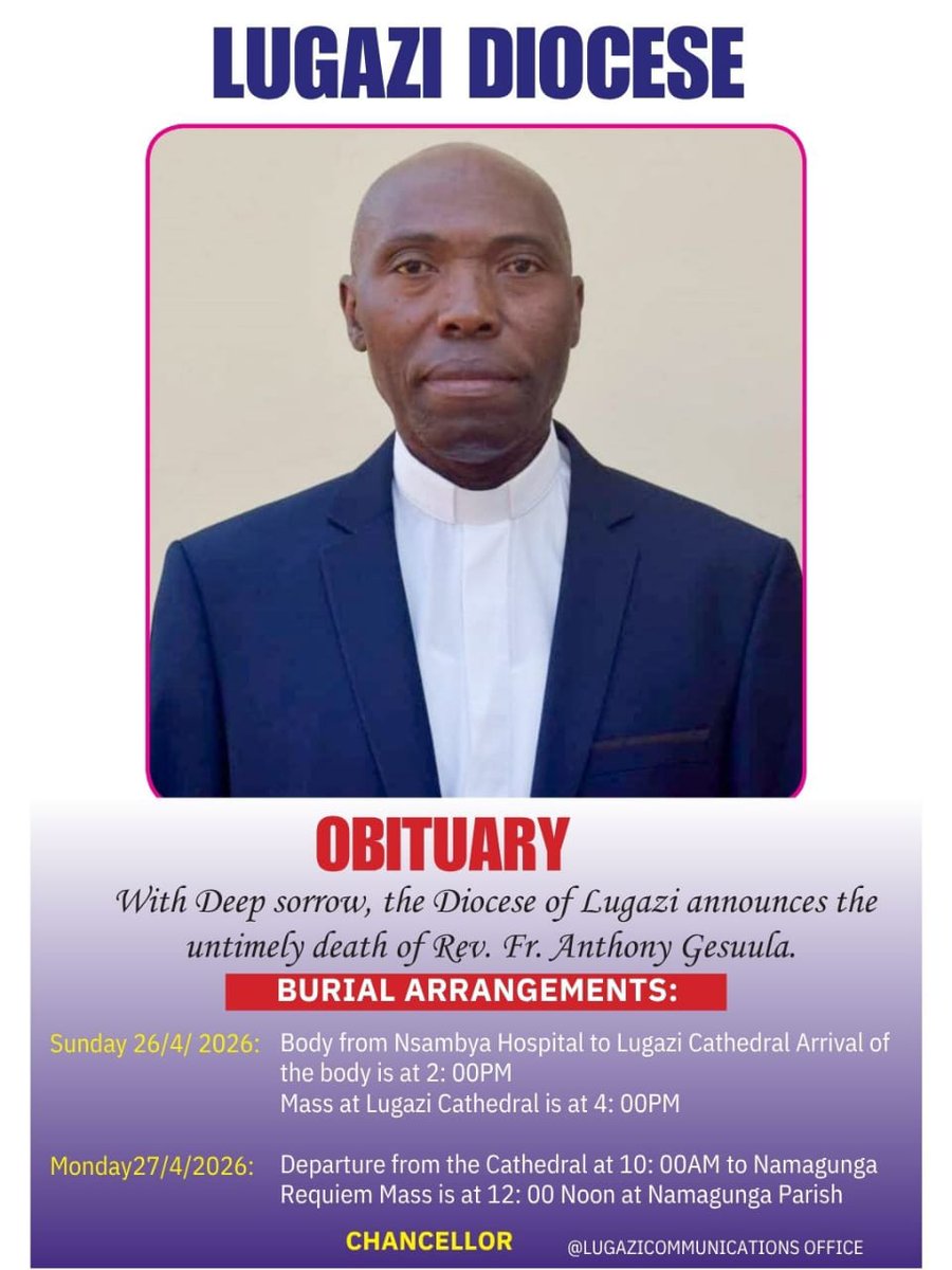 DioceseLugazi's tweet image. #Announcement