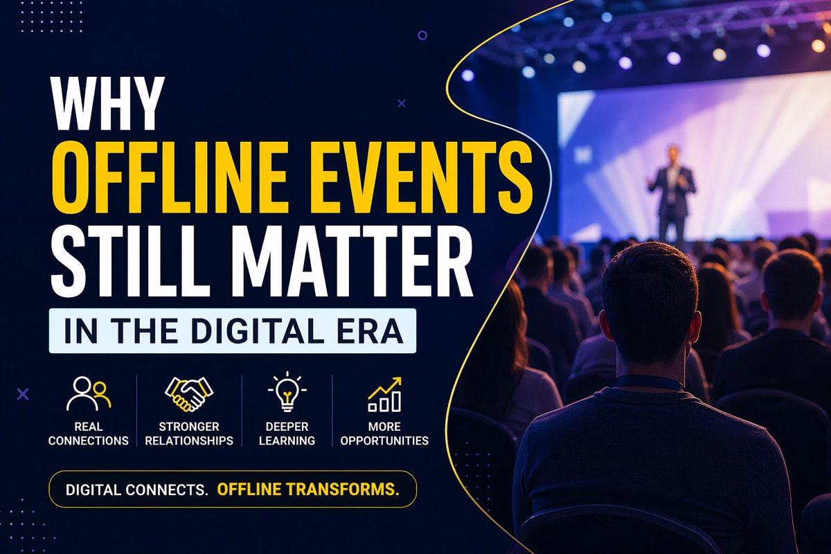 webfairindia's tweet image. We attend webinars, scroll content, and network online daily. But nothing replaces the power of a real conversation. This article breaks down why.

linkedin.com/pulse/why-offl…

#webinar #event #seminar #network #networking