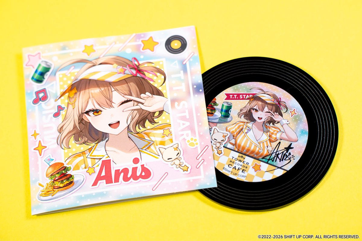 NIKKE × TOWER RECORDS CAFE】 ／ 📢スーベニア ＼ 💛レコード風