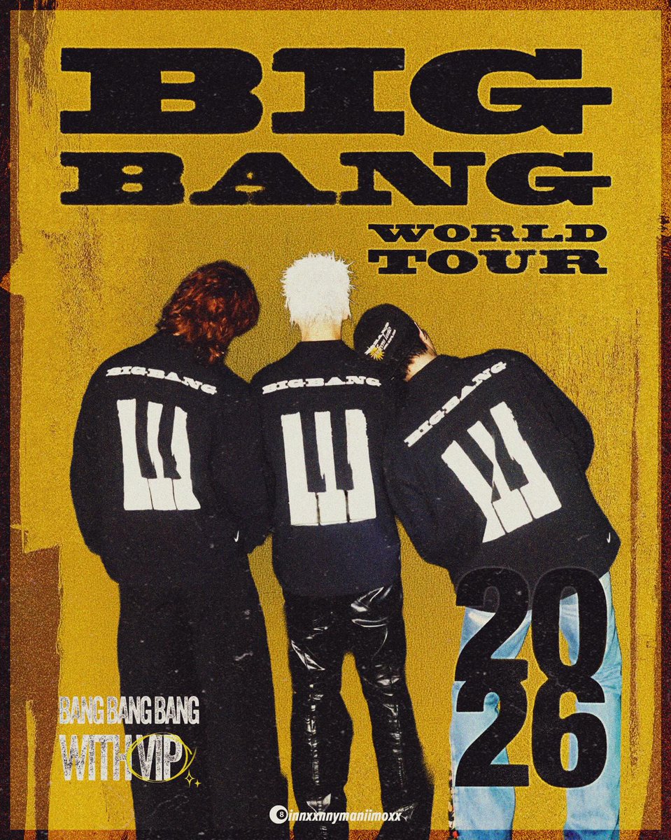 BIGBANG WORLD TOUR 2026

THIS FAN-MADE POSTER>>>>> YG 

©️on the pic