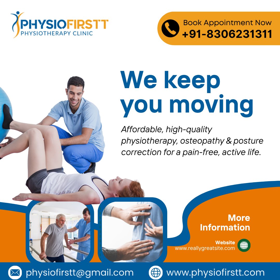 physiofirstt's tweet image. Struggling with pain or mobility issues? 
At PhysioFirst Physiotherapy Clinic, we help you move better, feel stronger, and live pain-free!
👉 Book your Appointment Now
📞 +91-8306231311
📧 physiofirstt@gmail.com
🌐 physiofirstt.com

#Physiotherapy #PainRelief #StayActive