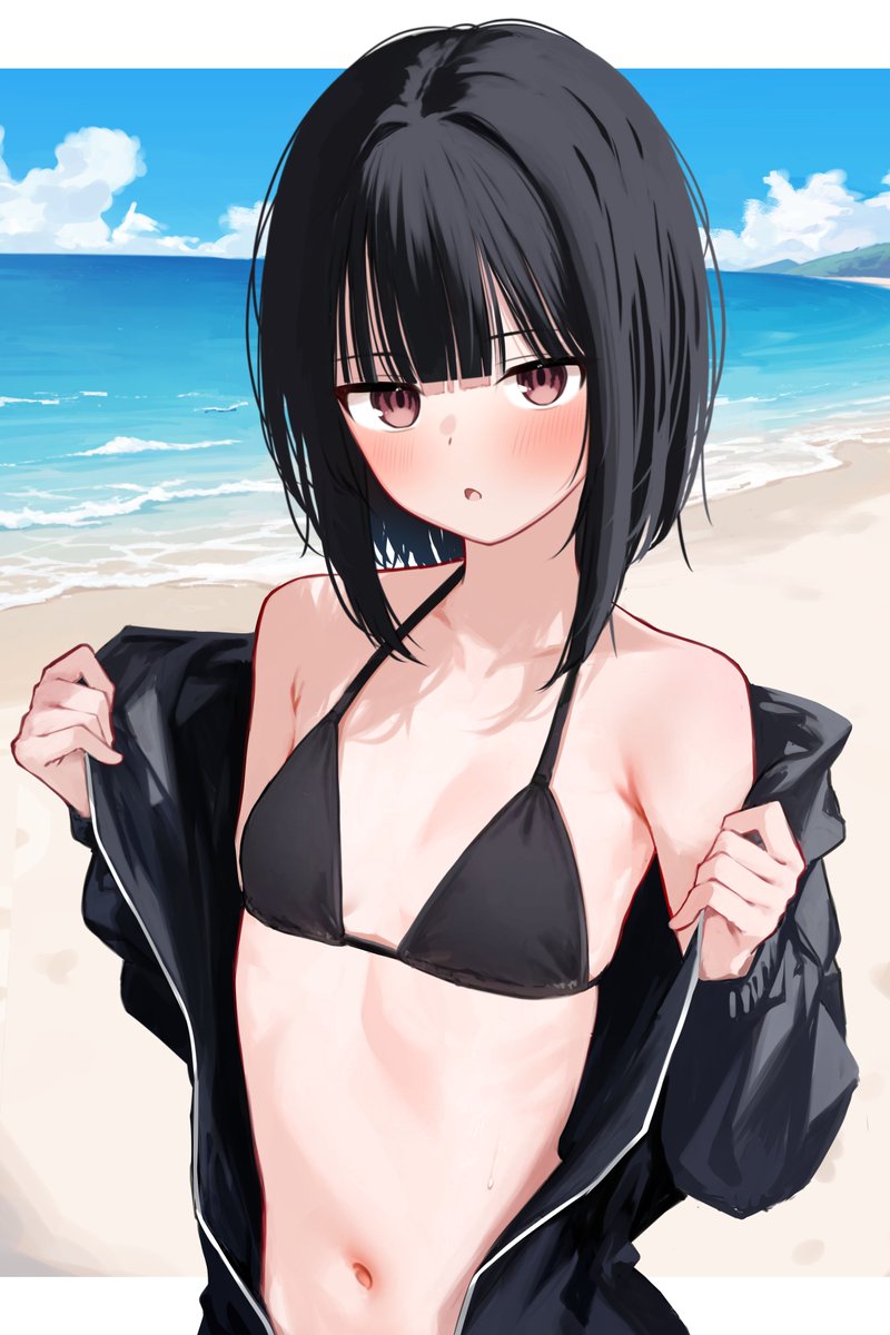 #なんの脈絡もなく水着イラストを再掲して最近フォローしてくれたフォロワーを怖がらせましょう 
うすほそはいいぞ! 