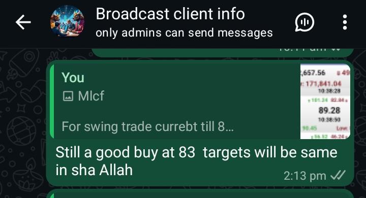 IbtehajU's tweet image. #mlcf 

83 to 88 targets yet to come in sha Allah 😎😎🚀🚀🔥🔥

#cement #psx #kse #kse100 #pakistan #peacethroughpakistan