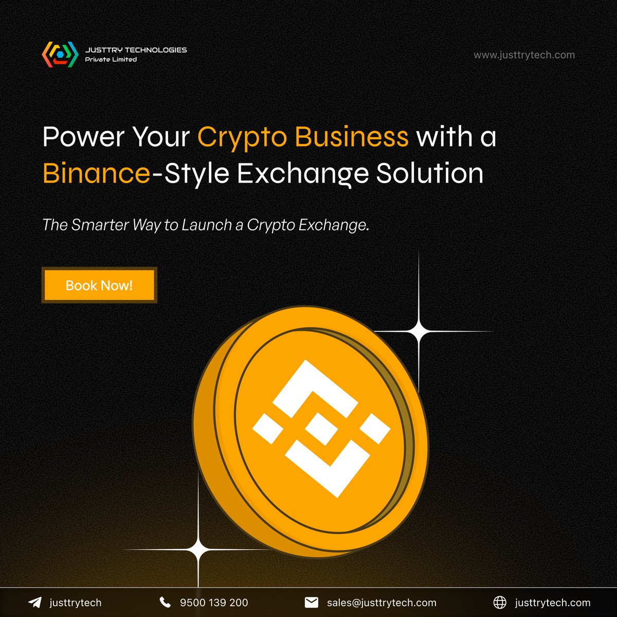 JusttryTech's tweet photo. 🚀 Launch your crypto exchange like Binance

@JusttryTech  helps you go live faster ⚡

Multi-currency 
Real-time trading 
Secure 
Easy dashboard

💡 No complexity. No delays. Start smarter today

Website: https://t.co/LvhDqqN1wA    
#Binance https://t.co/Iuyrd3VQh6