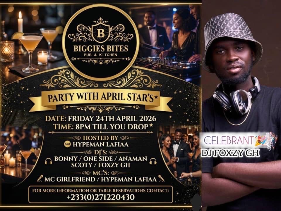 djfoxzygh's tweet image. Tonight Biggies Bites Dansoman Let Celebrate #HotWave #Shaxi #GodIsHere #ComingFromAccraAndBeyond