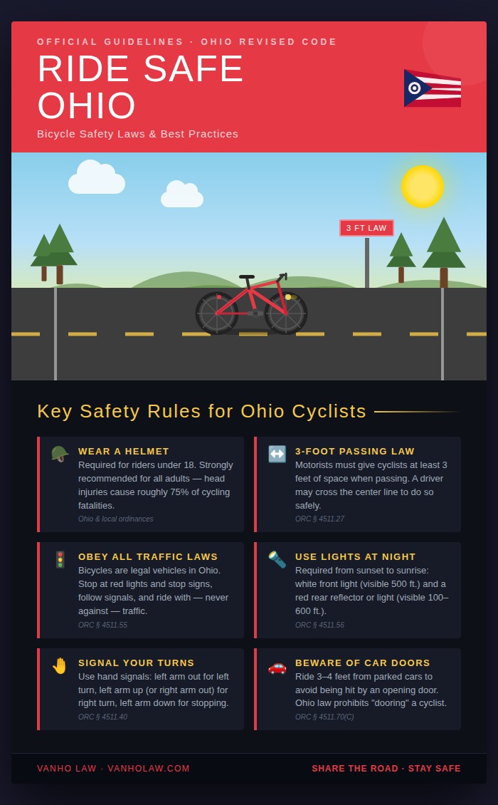 VanHoLaw's tweet image. With biking season upon us, VanHo Law wants to take a second to remind you of some of the basic rules of the road when it comes to cycling and driving around cyclists -- including the vehicles must maintain a three-foot distance from bikes.

#Cycling #Biking #Ohio #VanHoLaw #law