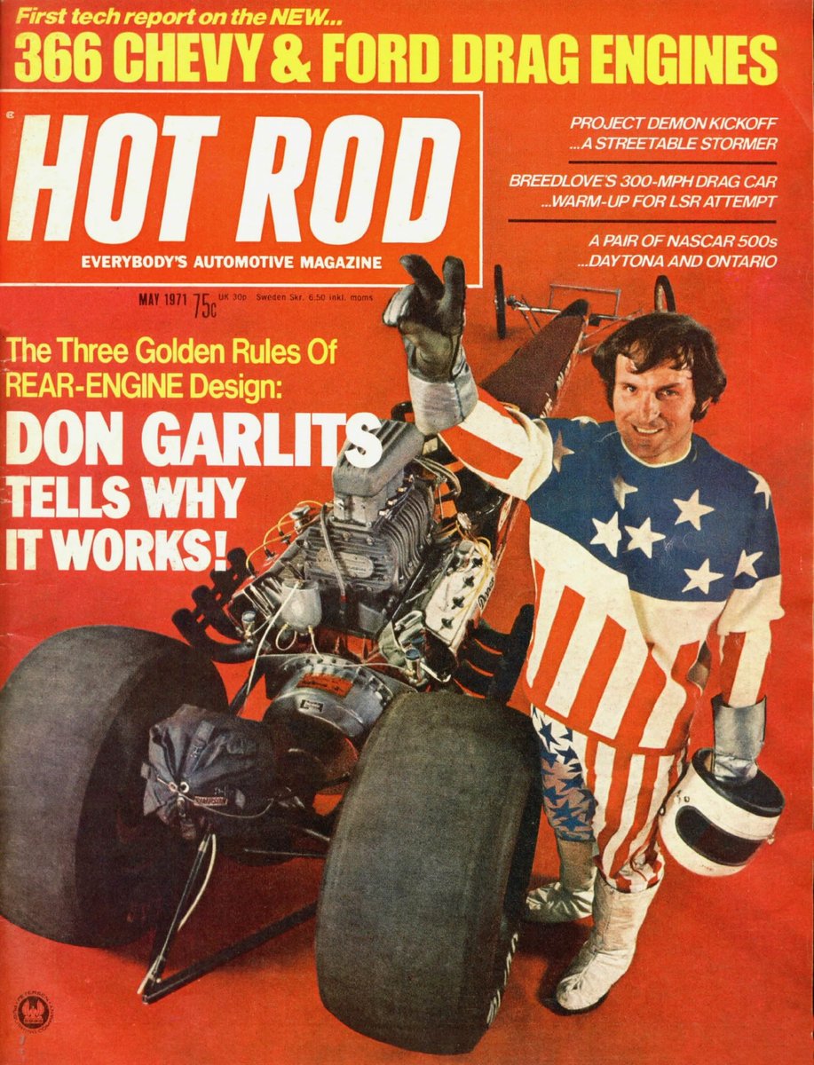 DaveTaylor96268's tweet photo. Don Garlits: 
“We were actually assembling the rear-engined car in the pits, and in comes the Snake, he looked at it &amp; laughed! He said, ‘Well Don, I’ll give you credit, it’s one way to get ink.'”  
It wasn’t too long before Prudhomme switched over to a rear-engine car himself. https://t.co/6fUiaw9eJZ