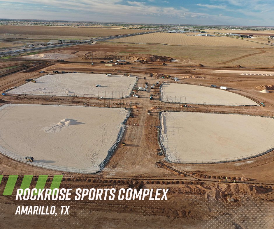 SCGfields's tweet photo. Progress continues to move forward at Rockrose Sports Complex in Amarillo for Kid's Inc. 

Grading and base work have brought real definition to multiple fields—and the transformation is just getting started.

More updates to come!

#LayTheGroundwork #Texas #SouthwestGC https://t.co/rFdd9Zq819