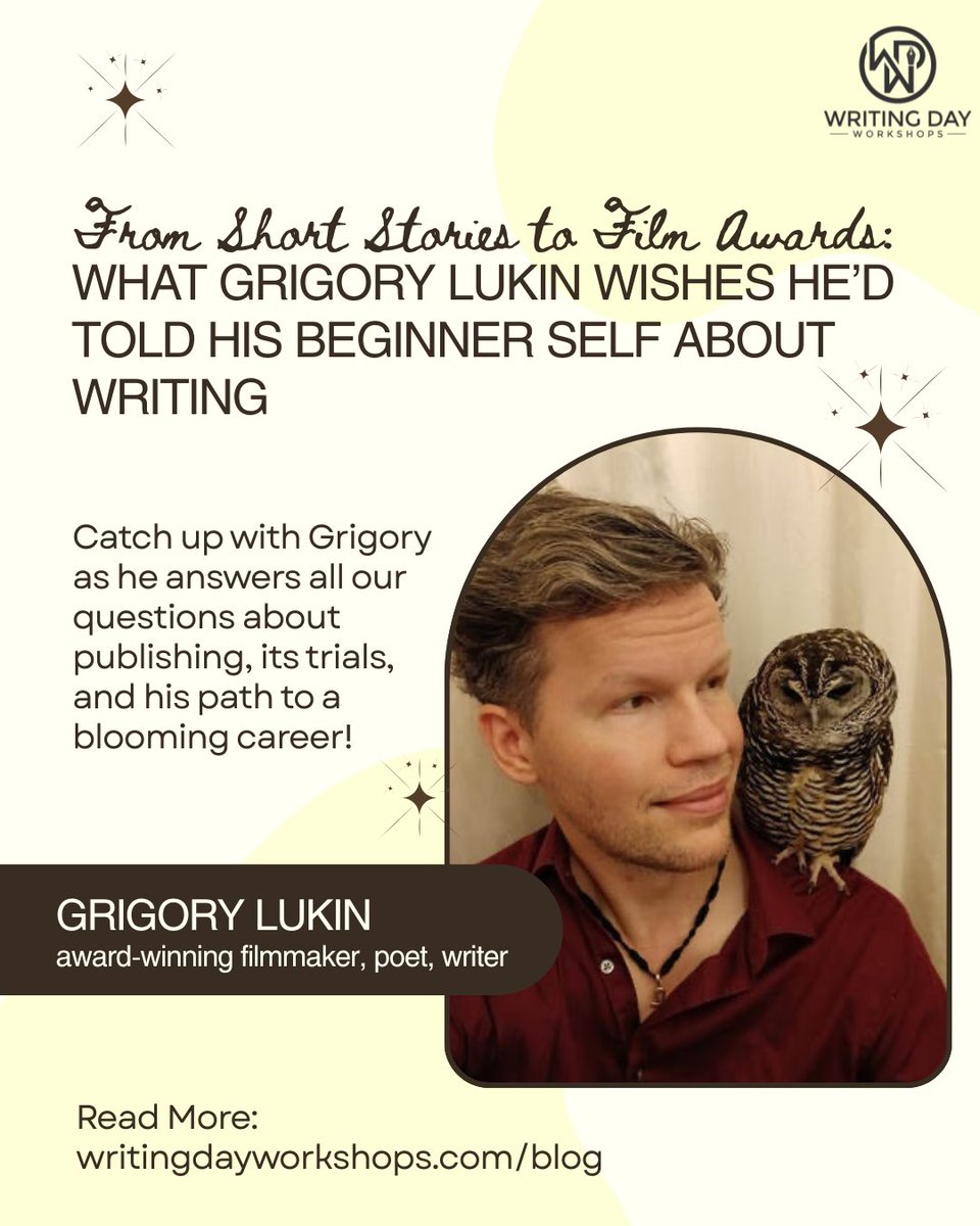 writingdaywksp's tweet image. From Short Stories to Film Awards: What Grigory Lukin Wishes He’d Told His Beginner Self About Writing

Sharing what the journey taught, and why “indefatigability” might be the only word needed.

Read more: writingdayworkshops.com/blog

#writer #writingcommunity #author