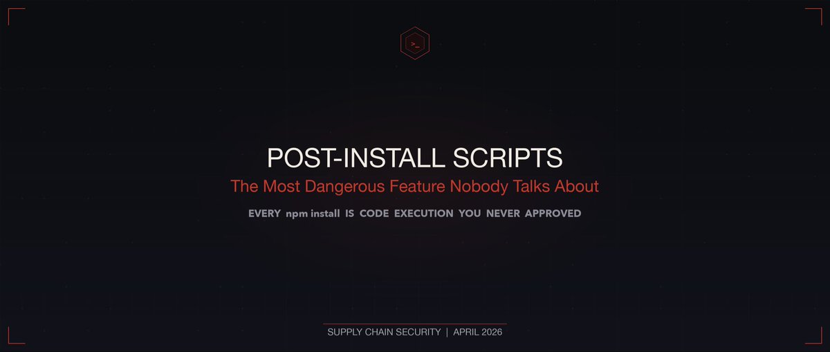 dhruv_3030's tweet image. You’re Not Just Installing Packages. You’re Executing Code. 🧑‍💻 
Read the full blog to uncover the hidden risks behind npm install 🙆 

securenexus.ai/blog/69d8c166f…

#breach #hack #security
