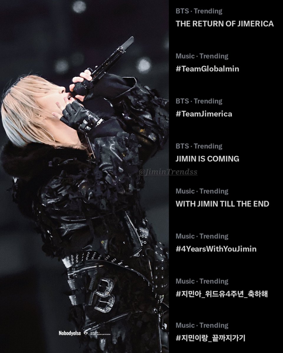 JiminTrendss's tweet photo. THE RETURN OF JIMERICA 
#TeamGlobalmin 
#TeamJimerica 
JIMIN IS COMING
WITH JIMIN TILL THE END 

#4YearsWithYouJimin 
#지민아_위드유4주년_축하해
#지민이랑_끝까지가기 https://t.co/zD9SdhkZS8