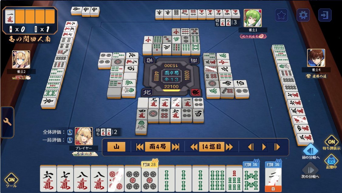 4/24分
24
1421⇒1247
魂に刻もう
#おやすみVtuber #雀魂