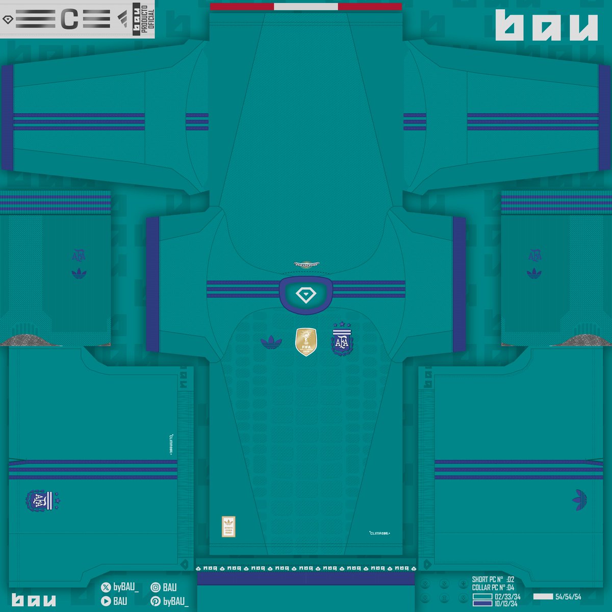 byBAU_'s tweet photo. ARGENTINA NATIONAL TEAM 2026-27 Kits 🇦🇷
Home / Away / Gks

@afa 

#adidas #FIFAWorldCup #CopaMundialFIFA #Somos26 #Mundial2026 #Can26 #Mex2026 #USA2026 #Soccer #PES2021 #eFootball #eFootballHUB #PS4share #patterns

>>> Drive: https://t.co/5KwferFWYI https://t.co/uG3bUsZnVl