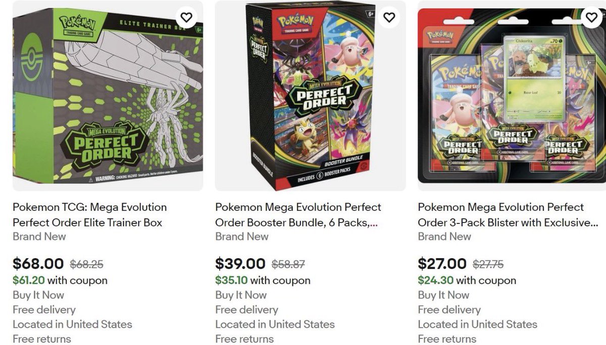 PokemonRestockr's tweet photo. Perfect Order On Sale! 

Use code 'VIPOUTLETAPR26' at checkout for extra 10% off

ETB: https://t.co/Rk3hZBTL42

Bundle: https://t.co/VmMXJOUANF

3 pack: https://t.co/jexMrHWppc

#PokemonTCG #ad https://t.co/SOygjrt0z6