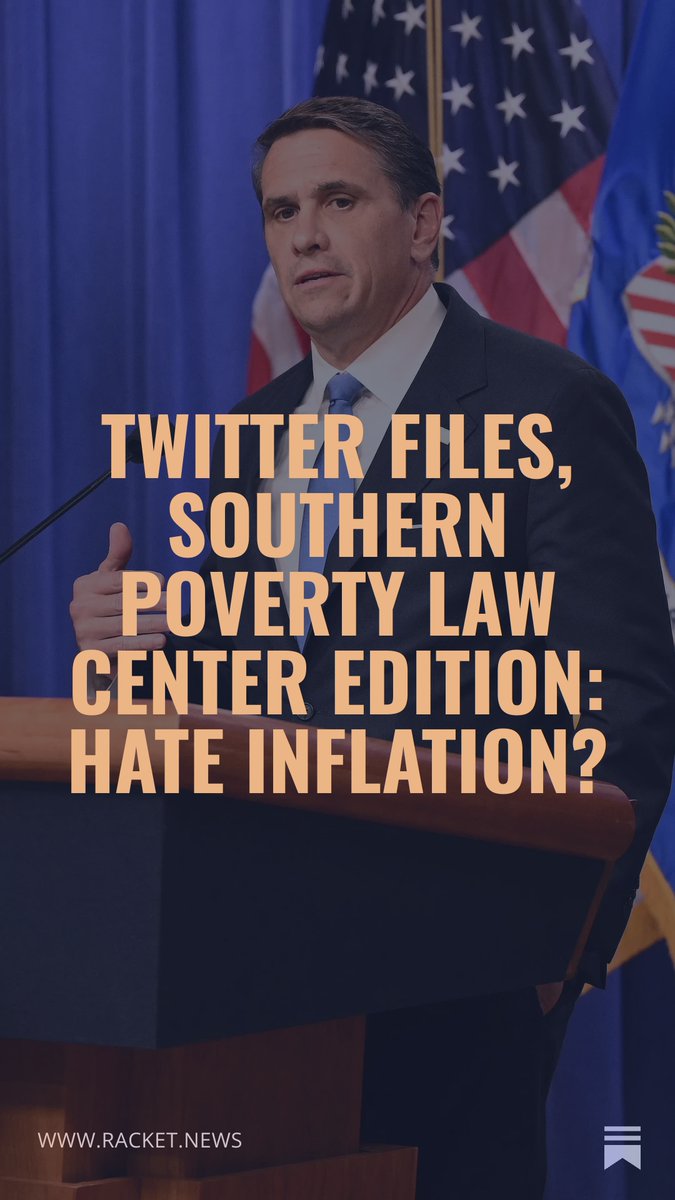 mtaibbi's tweet photo. Twitter Files, Southern Poverty Law Center Edition: Hate Inflation?

The SPLC was just indicted for one kind of fraud. Twitter was investigating another. When you get paid big bucks to find hate, you won't NOT find it

https://t.co/1dOZuTFU82 https://t.co/S6mIEvZiIi