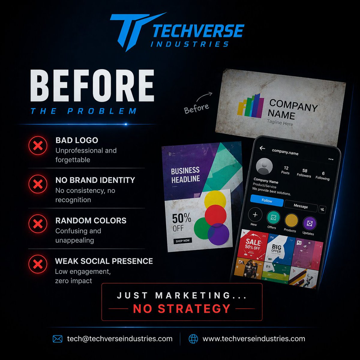 TechverseInd's tweet image. Your business doesn’t need more marketing.
It needs better branding.

Because people don’t buy from businesses..
They buy from brands they trust.

We change that.

DM “GROWTH” 🚀

#BrandingMatters #WeBuildBrands #BusinessGrowth #StartupIndia #DigitalMarketing #TechverseIndustries
