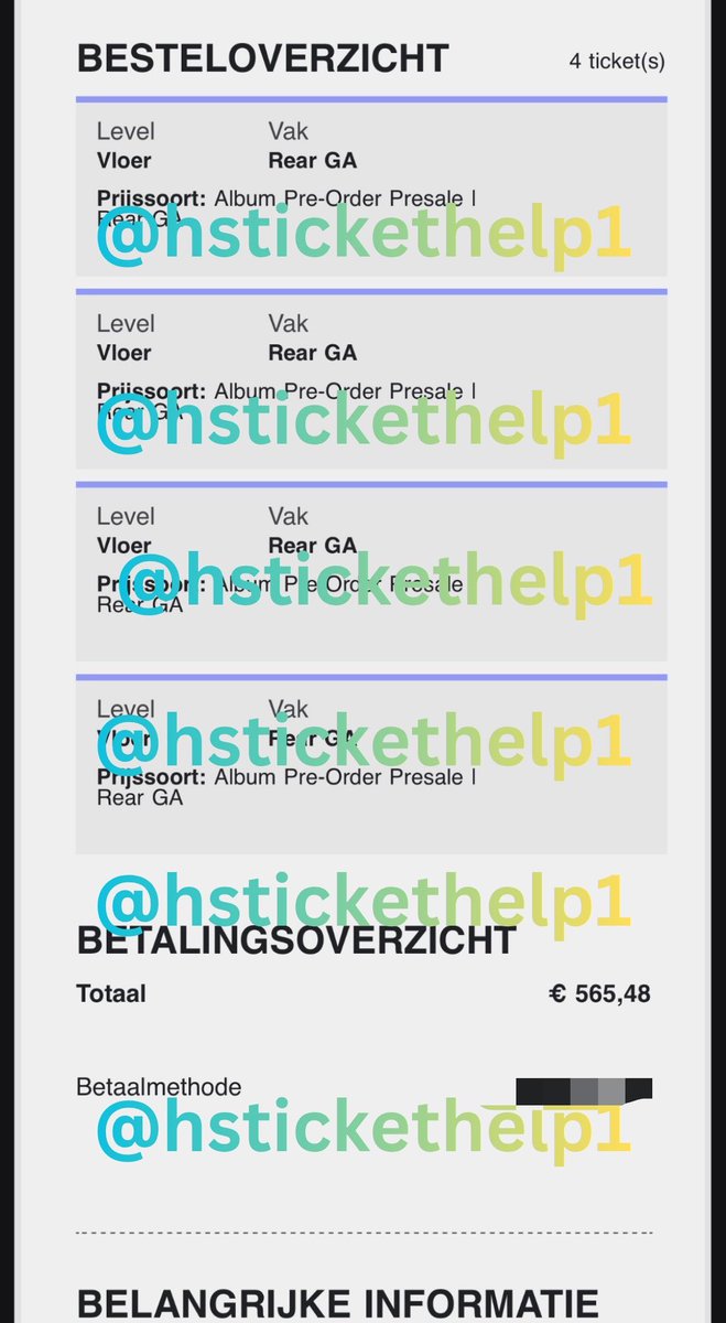 hstickethelp1's tweet photo. Harry Styles’ Together, Together Tour- Amsterdam🇳🇱
- May 29th
- 3 tickets
- REAR GA
- 145,75€ each, 437,95€ total (price verified)
- PayPal G&amp;S

DM @tpwkiiwii if interested!!!! https://t.co/jwGLm9cLLA