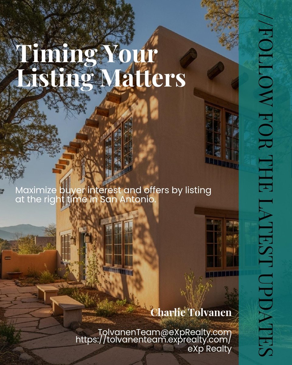 ctolva's tweet photo. Sellers who launch listings just before peak buying season catch the best waves of buyer demand and competition. Have you planned your timing to align with San Antonio’s seasonal market? https://t.co/8XWJBVHPRH
