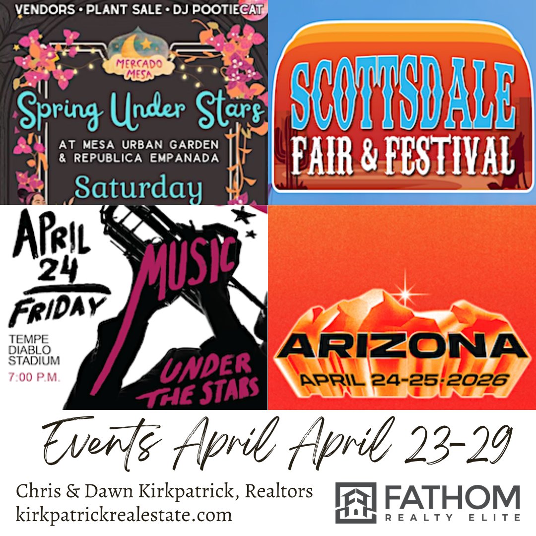 KirkpatrickTeam's tweet photo. Events to Plan Your Perfect Weekend 🌵 for April 23-29 in East Phoenix Region https://t.co/GDRjV7DkCh https://t.co/1QvCd5dS7a