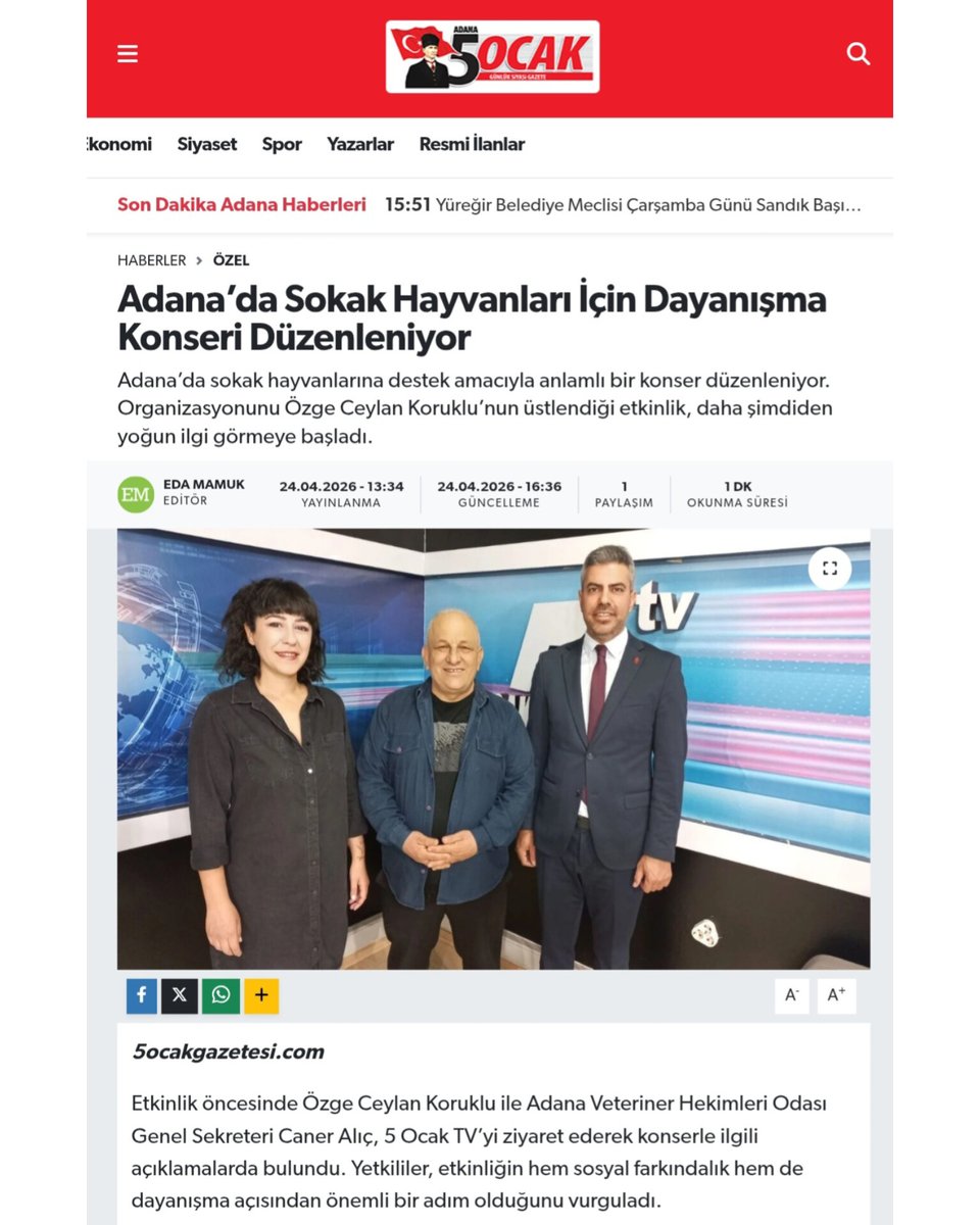 Adana Veteriner Hekimleri Odası tweet media