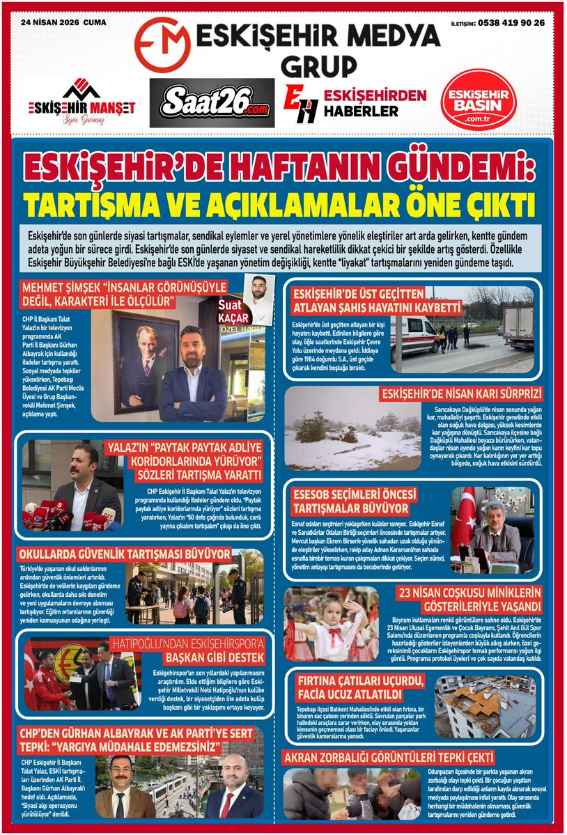 Bugünkü dijital gazetemiz….