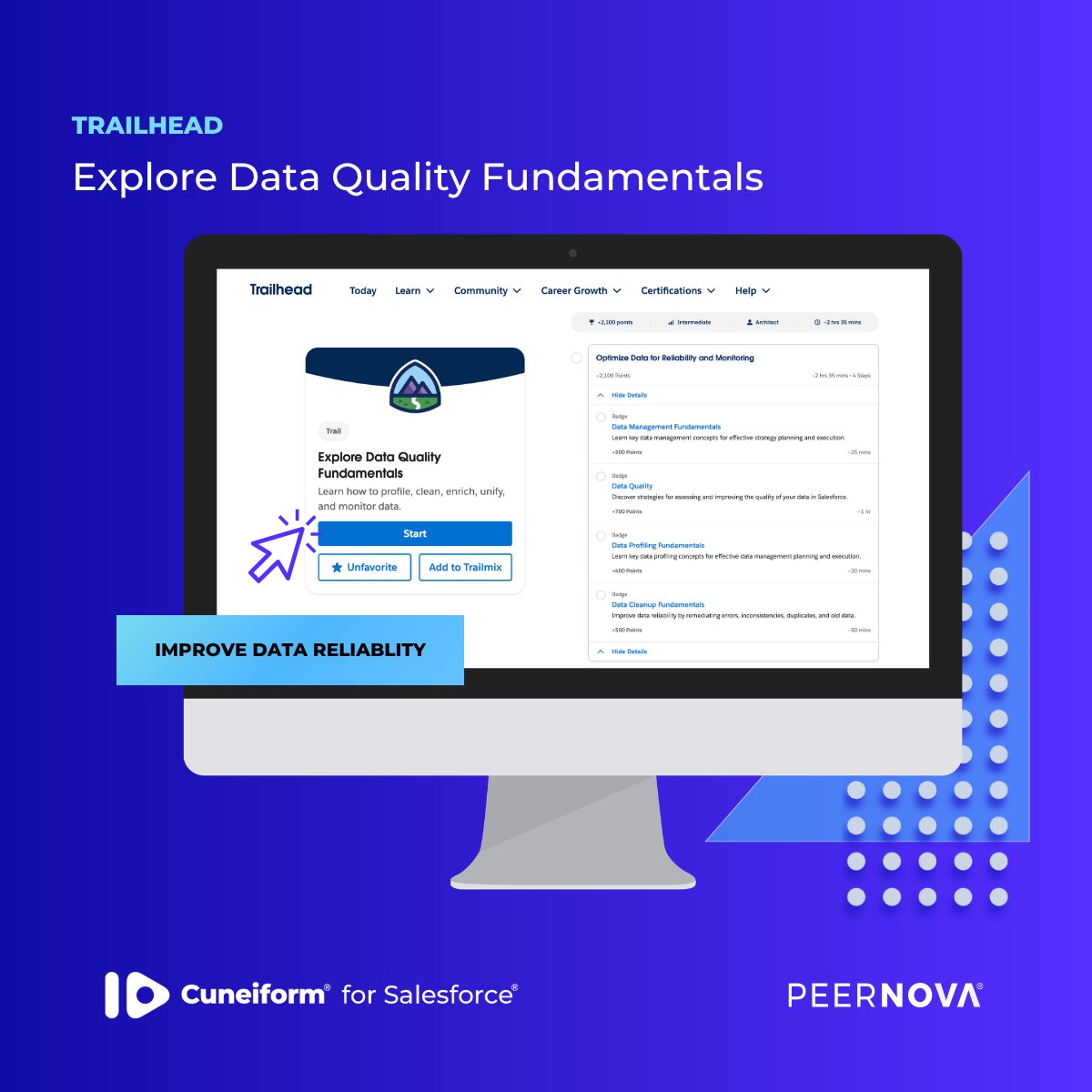 Peernovainc's tweet image. Big news! @Peernovainc has published official #trailhead content!

Learn about #AI optimization &amp;amp; #DataReliability with our new modules.

Ready to earn new badges? tinyurl.com/2s3ub797

#AIOptimization #AIReadiness #Trailblazer #Salesforce #DataQuality #Agentforce #Data360