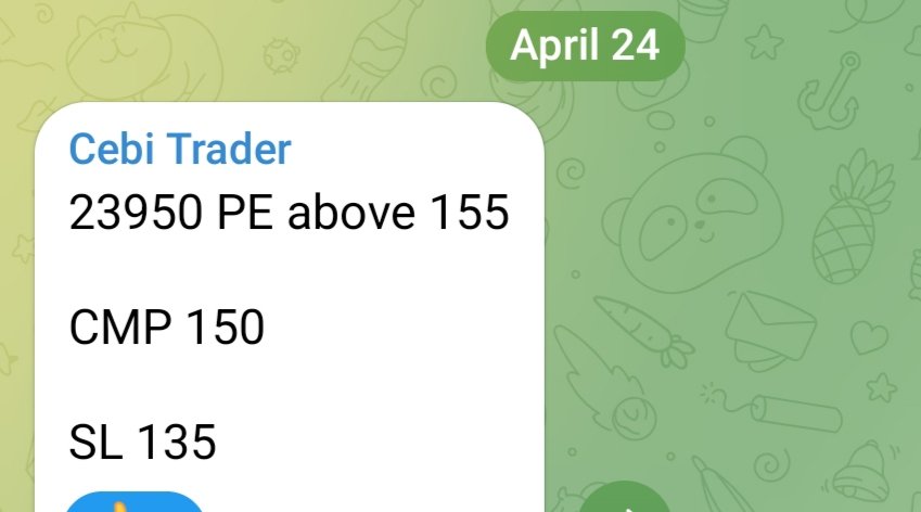 Hope_202_'s tweet image. t.me/cebitrader

Today shared 2 trades : 

Trade 1 :  73 points  💚 
Trade 2:  23 points 💚 

 🚀 🚀 🚀 🚀 🚀 🚀 

#Nifty50 #optionstrading #stocks