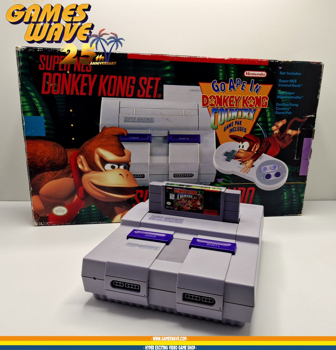 Games_Wave's tweet image. Nouvel arrivage pour la SNES 🥰
▶️Console Super NES Donkey Kong Set.
▶️Demon's Crest, Donkey Kong, 1&amp;amp;3, Zelda, 
Super Metroid, Super Mario Kart, Final Fantasy III, 
Illusion of Gaia.
Dispo⤵️
gameswave.com/list.php?cat=r…

#Retrogaming #Nintendo #SNES #Zelda #Metroid #FinalFantasy