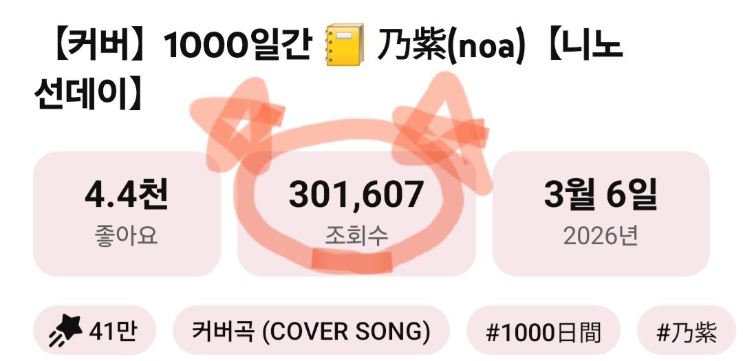 니노 <1000일간> 언제 30만 넘었지??
30만~!! 축하합니다!!! 1000일도 지나고 10만 실버버튼 모든게 꿈만같아요,,⁃ ⩊ ⁃,,☀️🧡🧡
앞으로 나아가는 미래의 초석이 되길바라며 항상 화이팅입니다‼️