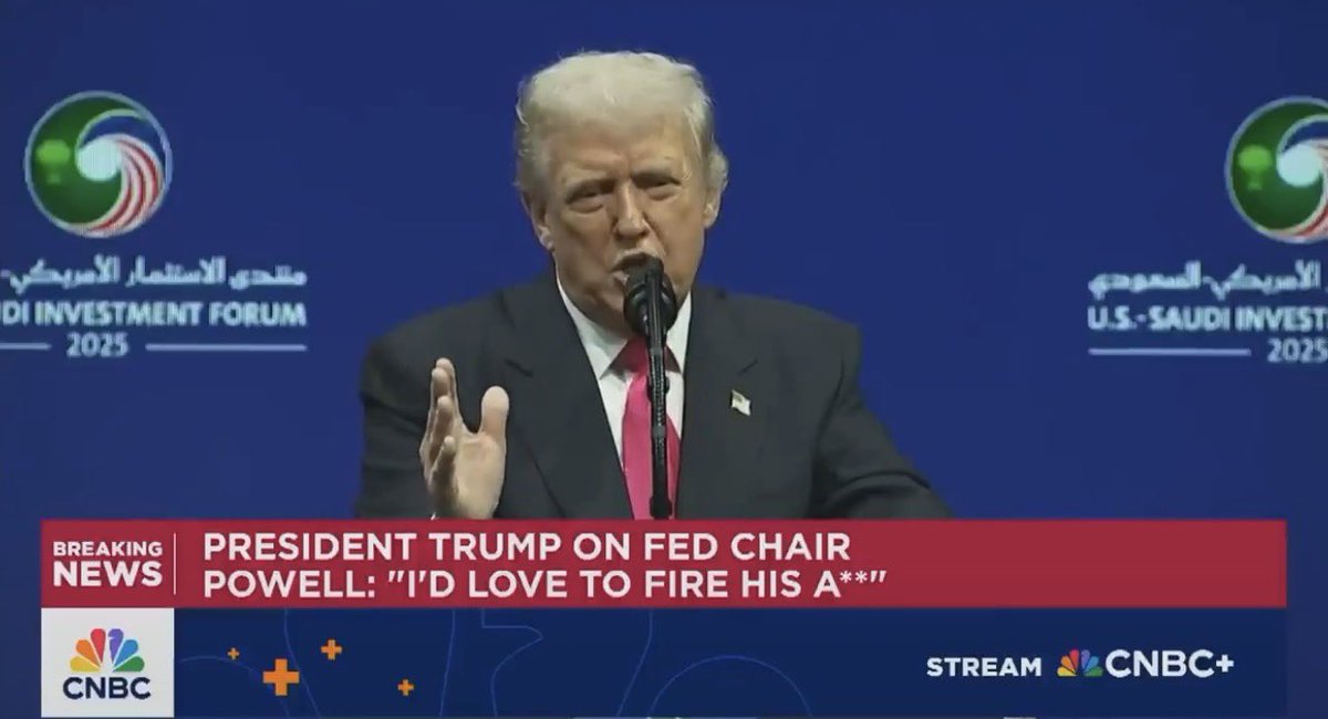 🚨 BREAKING:

🇺🇸 PRESIDENT TRUMP JUST SAID LIVE DURING THE CONFERENCE:

"I WILL FIRE FED CHAIR JEROME POWELL IF HE DOES NOT RESIGN."

NOW THE DOJ IS INVESTIGATING POWELL OVER THE $2.5B HQ RENOVATION COST

HE ALSO CONFIRMED THAT FED CHAIR NOMINEE KEVIN WARSH 
HAPPENING NOW...