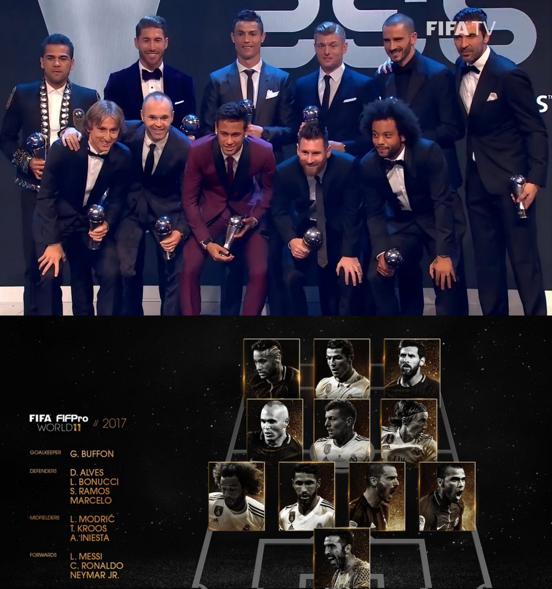 Fato do dia 

Nenhum jogador da atualidade seria titular nesse elenco de 2017