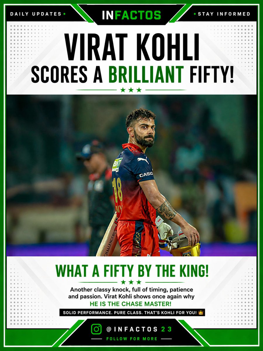 TejasAnand718's tweet photo. Another FIFTY 
KING 👑

#IPL #VIRATKOHLI #RCB https://t.co/sUnEuoYgIU