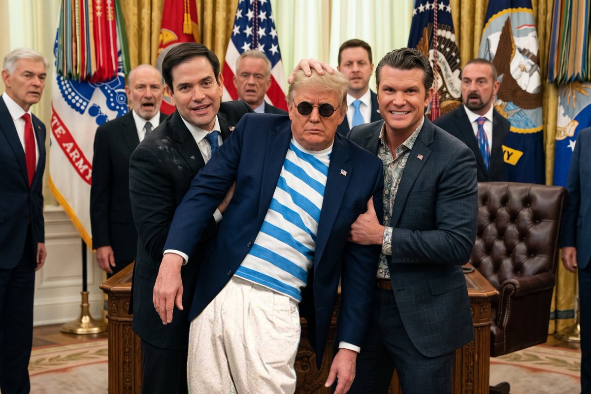 SaveAmericaMvm's tweet photo. @joncoopertweets Weekend at Donny's in full effect https://t.co/DxsXcONqg1
