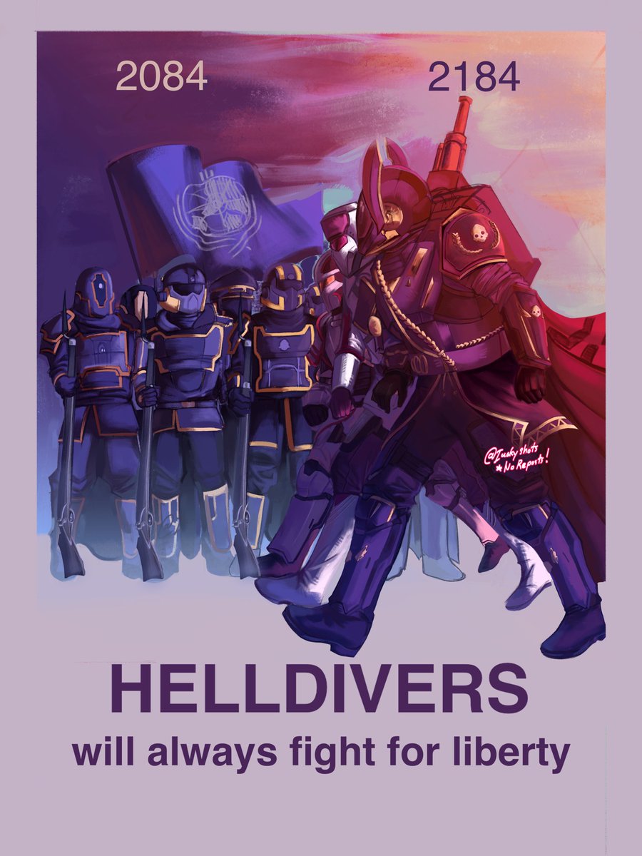 Iuckyshots's tweet photo. Based off that one poster

do not redistribute pls

#helldivers2 #helldivers2art https://t.co/AhGACZS7NV