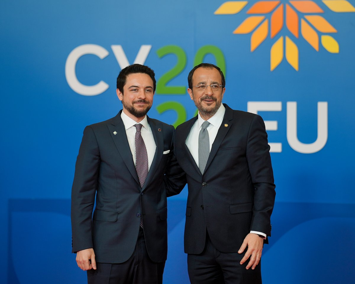 RHCJO's tweet image. His Royal Highness Crown Prince Al Hussein, deputising for His Majesty @KingAbdullahII, participates in the informal meeting of European Union and key regional partners in Nicosia, #Cyprus. The Crown Prince highlights the importance of the #EU #Jordan Strategic and Comprehensive