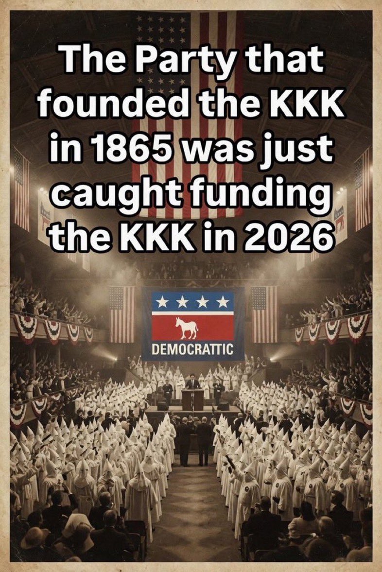 WileECracker's tweet image. Once in the klan, always in the klan. 
#democrat #KKK #party