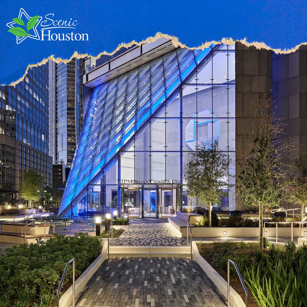 ScenicHouston's tweet image. Our Scenic Star honoree, Chase Park Plaza, features a dynamic outdoor space with shaded seating, lush landscaping, modern design. This renewed space highlights Houston’s vibrant community. Celebrate with us on May 7. See link in bio. 

#ScenicStar #DowntownHouston #HoustonTx