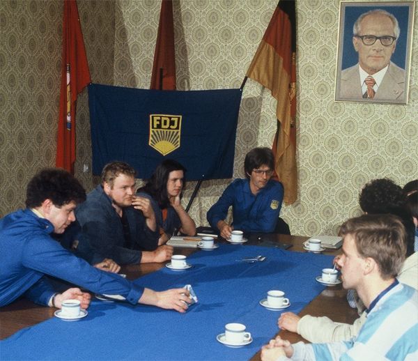 Free German Youth meeting, 1980s.