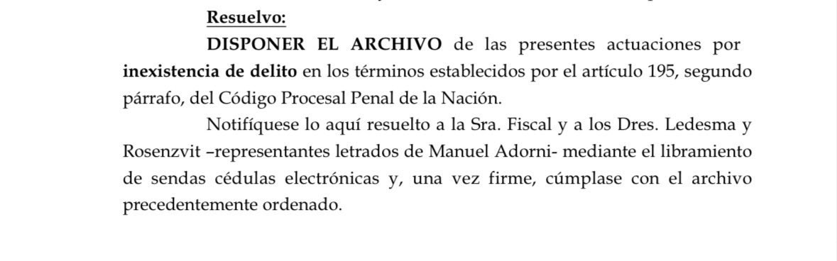 ❗️ EL JUEZ DANIEL RAFECAS BLINDÓ AL GOBIERNO Y ARCHIVÓ LA CAUSA  DEL VIAJE DE LA ESPOSA DE ADORNI EN EL AVIÓN PRESIDENCIAL

En tiempo récord, el juez determinó que Bettina Angeletti es inocente, a pesar de haber viajado en el avión presidencial sin ser funcionaria pública.

La