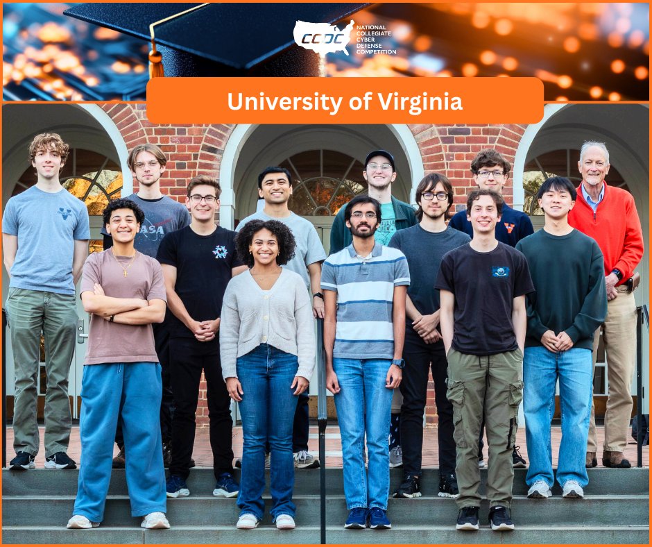NationalCCDC's tweet image. The bar is high and the @UVA @cnsatuva team plans to raise it. A powerhouse program stepping into the arena with something to prove and everything to gain. #NCCDC #CyberElite #CyberDefense #GoHoos