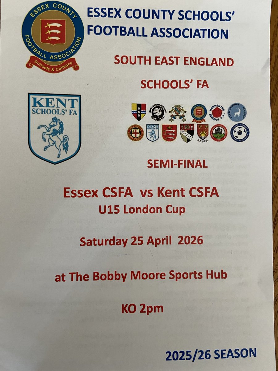 Essex County Schools FA tweet media